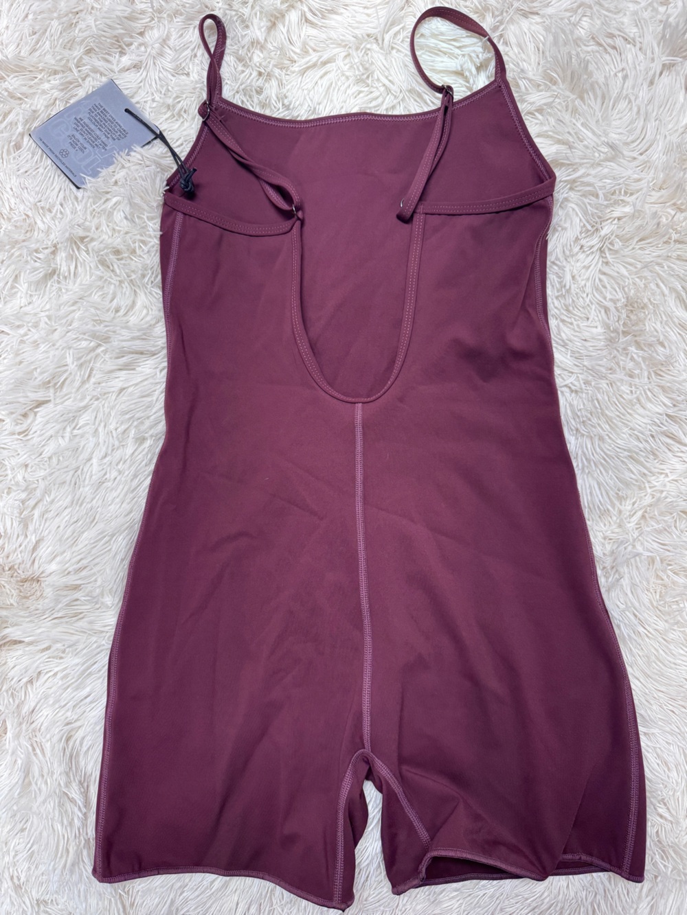 It’s Now Cool Contour Swim Pull-On Romper - Maroon, Women’s Small - Picture 5 of 6
